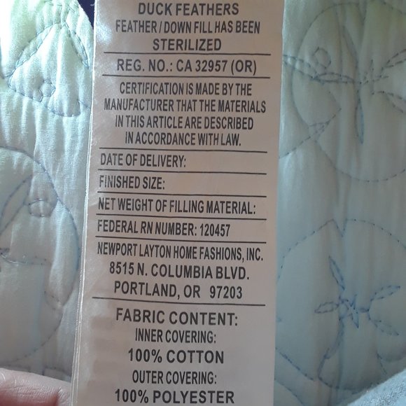 Newport-Layton Quilted Throw Pillow w/ Feather Insert - 20 x 20 - Picture 9 of 12